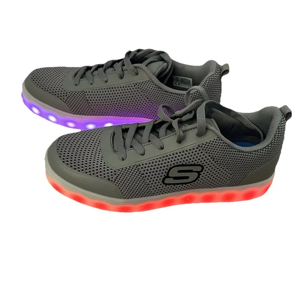 Sketchers Energy Lights‎ Grey Sneakers Multicolor Light Up Men's Shoes Sz 7.5